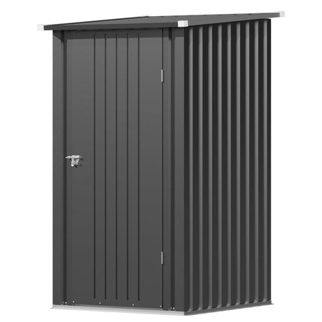 Devoko 3x3 FT Outdoor Storage Shed, Small Garden Tool Shed with Single Lockable Door, Metal Tool Storage Shed with Sloping Roof, Outside Shed for Backyard Patio Lawn, Black Devoko