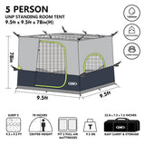 UNP Camping Canopy Tent - Inner Tent for 10' x 10' Pop Up Canopy, Simple Installation, Fully Vented Roof, Enclosed Canopy Space, Dark Blue (Frame NOT Included) unp
