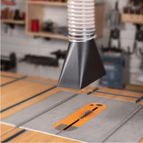 POWERTEC 70151 Dust Hood Rectangular Shape, Funneled 4-Inch Fitting By 10-Inch Wide Attachment for Dust Collection POWERTEC