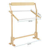 Cross Stitch Frame Wooden Embroidery Floor Stand 360° Rotation Needlework Stand Frame Holder Lap Hands Stand with Adjustable Frame 75 x 40cm Greensen