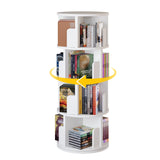 oneinmil Rotating Bookshelf, 360° Rotating Bookcase for Small Space, Corner Bookcase for Bedroom, Living Room, Study Room, 4 Tier, White oneinmil