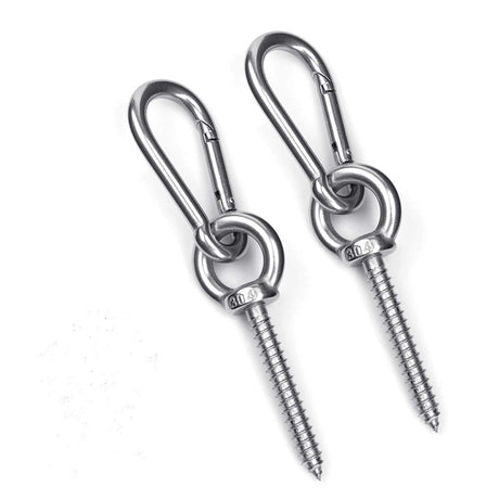 Heavy Duty Hammock Hanging Kit - 1400 LBS Capacity, Stainless Steel Hooks & Carabiners for Indoor/Outdoor Hammocks, Yoga Swings & Chairs Cyfie