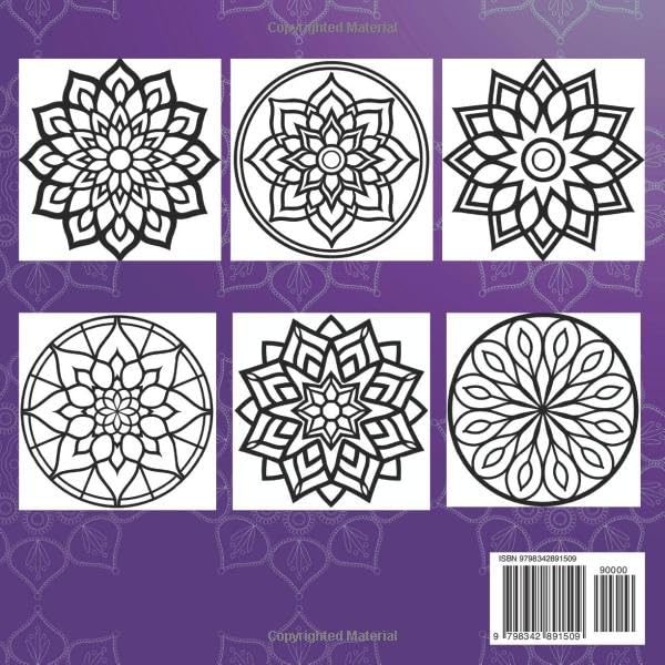 Simple Mandala Coloring Book Bold & Easy Volume 3: Large Print Pattern Designs for Beginners, Teens, Adults and Seniors Great for Stress Relief and Relaxation (Simple Mandala - Bold & Easy) WoodArtSupply