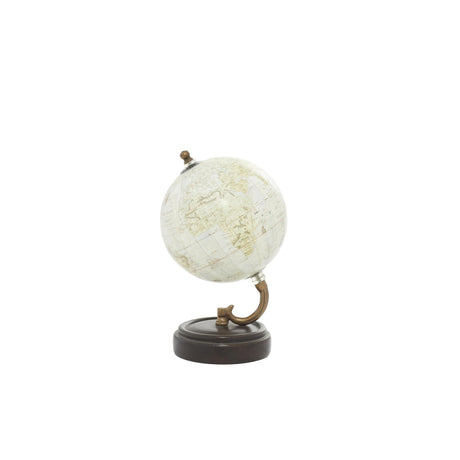 Deco 79 Wood Globe, 5" x 5" x 8", Yellow Deco 79