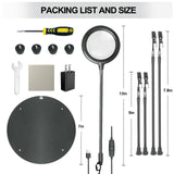 XYK Helping Hands Soldering Station with 3X Magnifying Glass with light, 4 Flexible Helping Hand Arms Magnifier and Third Hand Soldering Tool for Electronic Repair Soldering Jewelry Crafts XYK