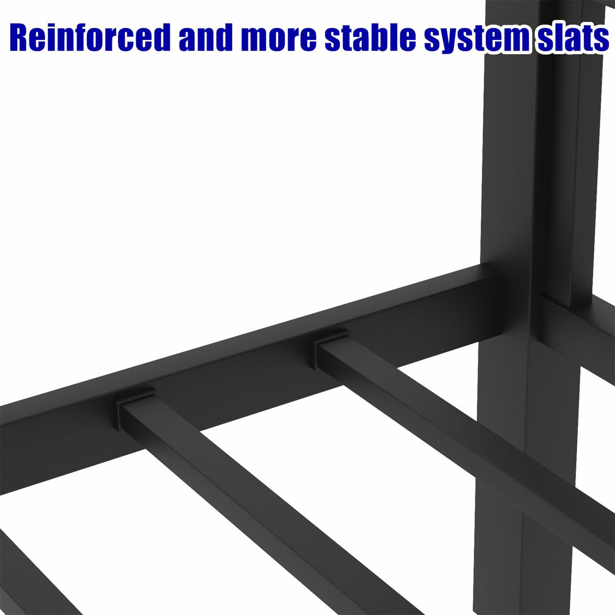 LEEKAF Stronger & Higher Quality Heavy Duty Metal Bunk Bed Full XL Over Queen Size Bunkbed, Thickened Safer More Stable Steel Queen Bunk Bed (Faster Assembly) (Full XL Over Queen) LEEKAF