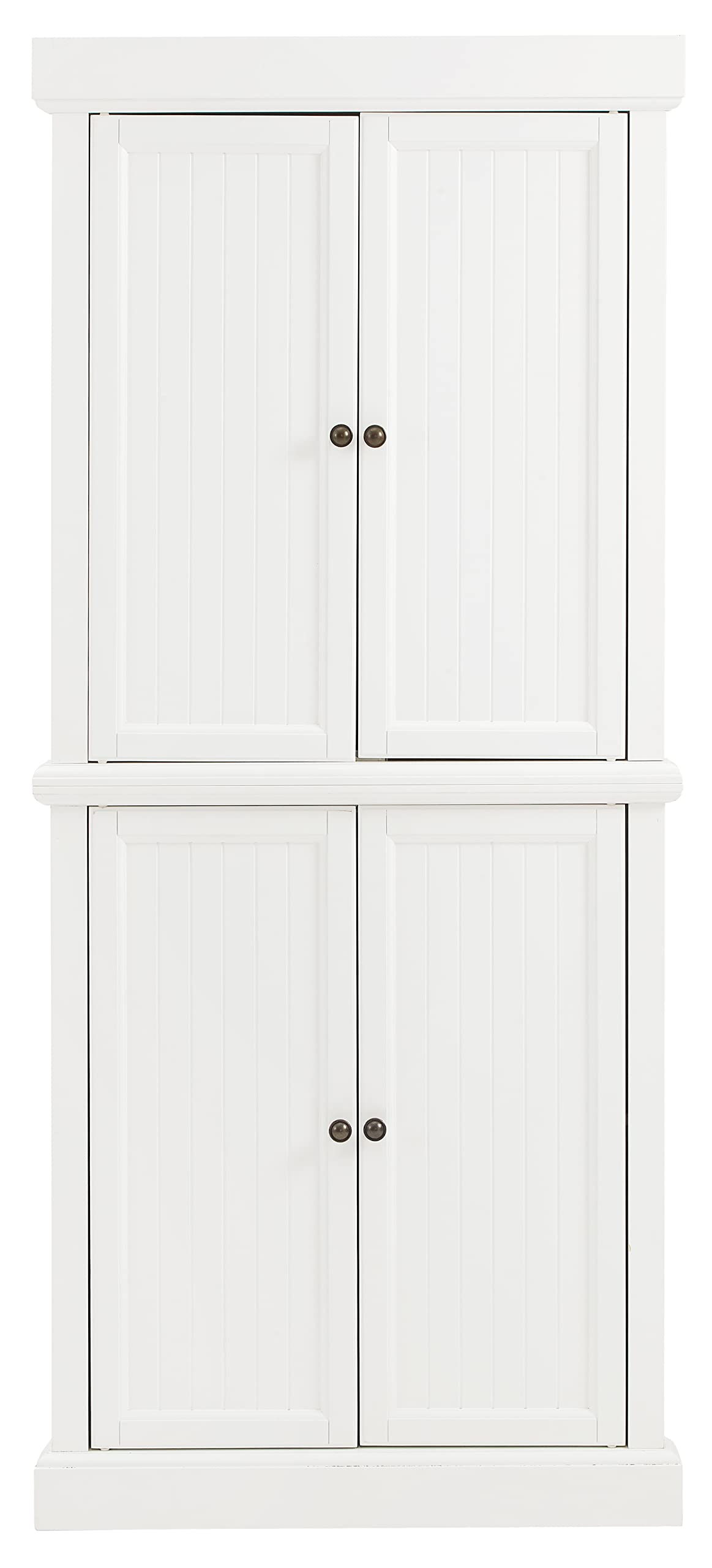 Crosley Furniture Shoreline Tall Pantry Storage Cabinet with Shelves, Kitchen, Dining, or Laundry Room, White Crosley Furniture