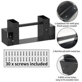 Foozet Firewood Rack Outdoor with Wood Screws Log Rack Heavy Duty Steel Adjustable to Any Length Station Firewood Bracket Kit Black Medium Foozet