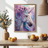 Milila Diamond Art Kits for Adults Full Drill Unicorn Round Diamond Painting Kits for Beginners Craft Kits for Home Wall Decor Gifts 11.8x15.7inch(Unicorn) Milila