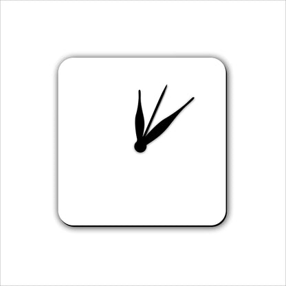 SQUARE Rounded Edges Sublimation Blank Wall Clock, MDF Hardboard Wood Clock Home Decor for Living Room Bedroom (12 INCH)