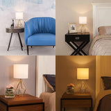 COTULIN Gold Modern Hollow Out Base Bedroom Small Table Lamp,Bedside Nightstand Lamp with Geometric Metal Base White Fabric Shade,Cute Desk Lamp for Kids Living Room COTULIN
