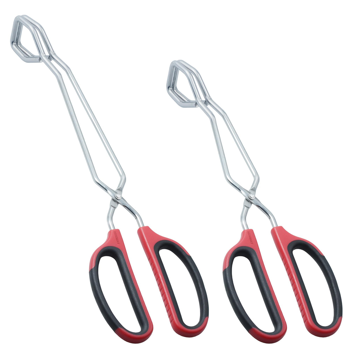 HINMAY Stainless Steel Scissor Tongs 11-Inch and 13-Inch Set, Set of 2 HINMAY