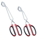 HINMAY Stainless Steel Scissor Tongs 11-Inch and 13-Inch Set, Set of 2 HINMAY