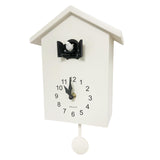 WALPLUS Modern Cuckoo Clocks for Wall Hourly Chiming Coo Coo Clock Volume Adjustable Cookoo Clock Removable Pendulum Christmas Cuckoo Clock Gift White Interior Decoration WALPLUS