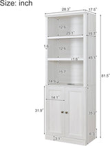 MERITLINE Queen Size Murphy Bed with Storage Bookcase Shelves,Cabinet and USB Port,Wood Folding White Murphy Wall Bed Cabinet MERITLINE