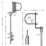 Insaga Multi-Purpose Ground Anchors Screw in, Wider Spiral Earth Anchors, Fully Welded Mobile Home Anchors for Trampolines, Swing Sets, Carports and More, 18'' Set of 4 Insaga