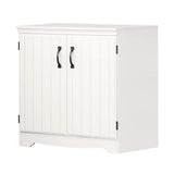South Shore Farnel 2-Door Storage Cabinet-Pure White, Tall with 4 South Shore