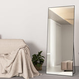 NEUWEABY Full Length Mirror Floor Mirror Large Mirror Body Rectangle Mirror for Bedroom Living Room Standing Hanging or Leaning Against Wall Aluminum Alloy Frame Black 57"x24" NEUWEABY