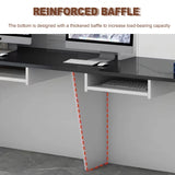 LANBVIELT Modern Reception Counter, Office Front Counter with Lockable Drawer,Black and Gray Checkout Receptionist for Hotel Lobby, Clothing Store,Beauty Salon (Right-Hand Counter, 63x23.6x39in) LANBVIELT