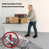 KOKORACKER Overhead Garage Storage Rack, Adjustable Heavy-duty 4x4 Ft Ceiling Storage Racks with Safety Lock, Ideal for Garage Storage Lifting Organization System, 250lbs Capacity KOKORACKER