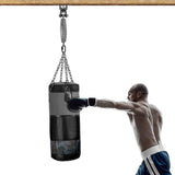 BeneLabel Heavy Duty Boxing Punching Bag Hanger Chain with Spring, 350 LB Capacity, 360° Rotation Wood Beam Holder with 4 Chains and 4 Carabiners, 2 Hexagon Wood Screws and 2 Expansion Screws. BeneLabel