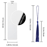 30 Pcs Sublimation Bookmark Blank Heat Transfer Aluminum Metal Bookmarks Bulk DIY Bookmarks with Hole and Colorful Tassels for Crafts,Personalized Tassels Blank Bookmarks GEKIXUTP