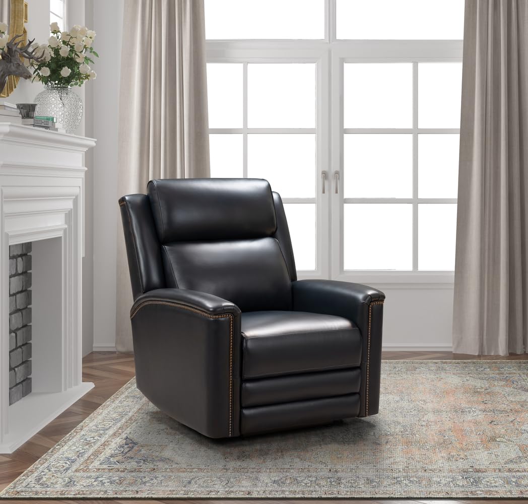 BarcaLounger Tomas Power Recliner-Midnight Blue BarcaLounger