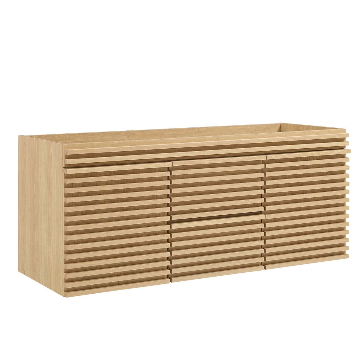 Modway Render 48" Double Sink Compatible (Not Included) Bathroom Vanity Cabinet in Oak Modway