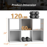 Sweetcrispy 6 Cube Storage Organizer - Open Cube Bookshelf with 3 Removable Back Panels, Display Storage Bookcase for Living Room, Bedroom, Entrance Hall, Home Office，36" L×11.6" W×24" H, White Sweetcrispy