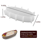 Wehous Silicone Mold Oval Bowl Resin Candle Boat Jar Epoxy Resin Storage Tray Container DIY Succulent Planter Cement Art Craft Jewelry Trinket Candy Holder Decor Wehous