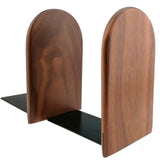 Bamber Wood Bookends, Decorative Bookends for Shelves Heavy Books, Office Book Stand, Black Walnut, H6.7 x W4.7 x L3.9 Bamber