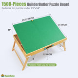 BuilderButler 1500 Pieces Puzzle Table with Legs,25"x34" Wooden Jigsaw Puzzle Board with 4 Drawers & Cover,3-Tilting Angles for Puzzle Enthusiasts BuilderButler