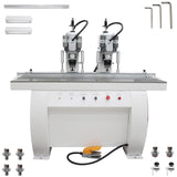 WYDDDARY Hinge Drilling and Boring Machine Hinge Boring Drill Press Machine Precision Woodworking Drilling for Cabinet and Furniture Double Heads(48-6) 110V 1500W*2 3400RPM 0-50mm Depth WYDDDARY