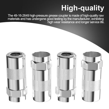 49-16-2649 Grease Gun Couplers, Replacement for Milwaukee Grease Gun Tips, Fits M18 and M12 Grease Gun, High Pressure Grease Couplers - 4 PCS Popbee