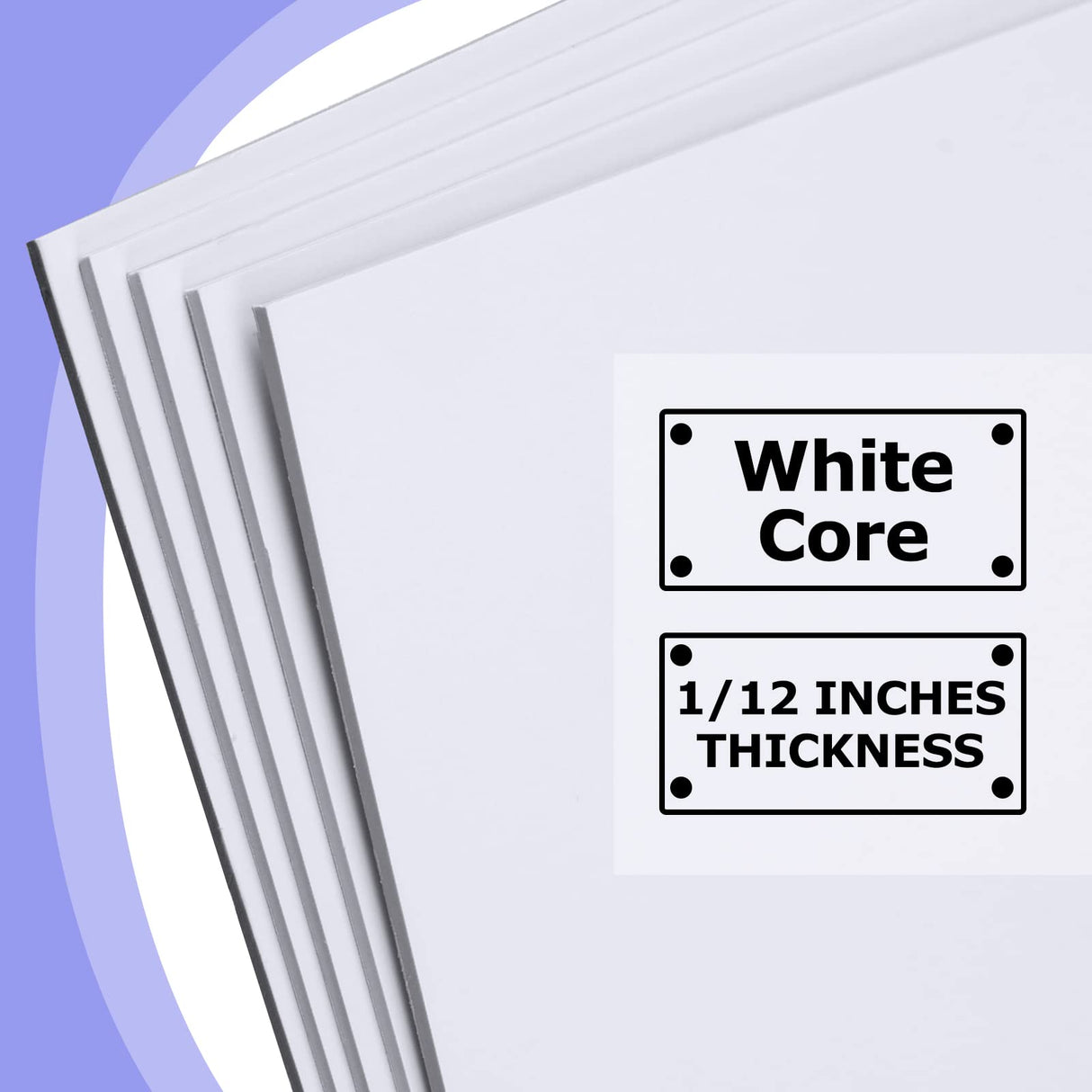 Ctosree 5 Pcs Self Stick Mounting Board, 5 x 7 Inch White Picture Frame Backing Board for Cross Stitch, Embroidery, Photo, Poster, Crafts, Artworks Ctosree