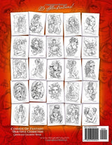 Cosmos of Fantasy: Beautiful Characters Grayscale Coloring Book WoodArtSupply