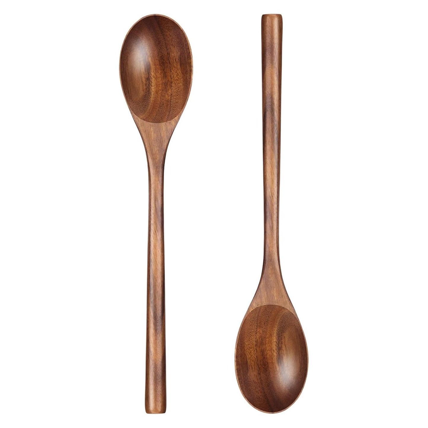 HANSGO 2PCS Wooden Cooking Spoons, Large Wooden Cooking Spoons Wooden Kitchen Utensil for Cooking Serving Mixing