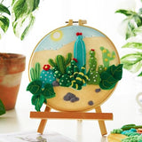 Hilsayum Succulent Needle Felting Kit Beginner,Cactus Felting Kits for Beginners Adult,Needle Felting Wool Kit Wool Painting Kit