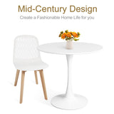 Mid Century Modern Round Dining Table Set for 4 with Chairs in Dining Room, Small Kitchen, Office, Cafe, Restaurants KM Legend