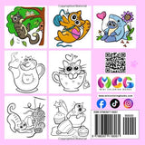 Mini Coloring Book: Kitty Cats: Say Hello To Cute Simple Animal Designs Featuring Sweet Creative Tiny Funny Adorable Kittens In Cozy, Groovy Spaces ... Relaxation For Girls & Women Who Love Cats WoodArtSupply