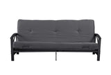 DHP Carson 6 Inch Thermobonded High Density Polyester Fill Futon Mattress, Grey DHP