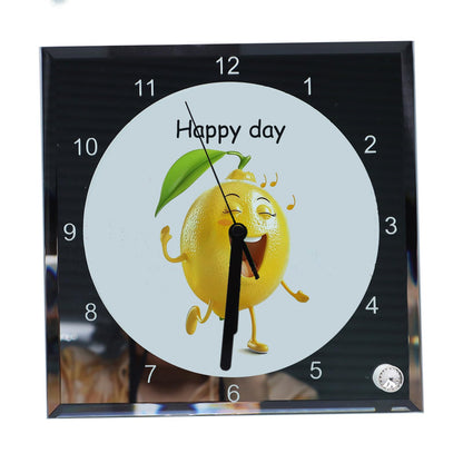 H-E 20pcs/CTN * 7.8" x 7.8" Sublimation Blank Clock Glass Photo Frame DIY Decor Heat Press Clock - In US Stock