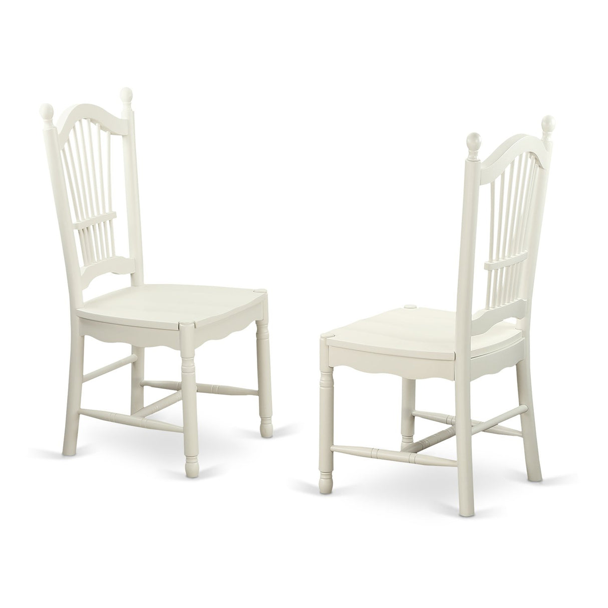 East West Furniture Norfolk 5 Piece Modern Set Includes a Rectangle Wooden Table with Butterfly Leaf and 4 Dining Room Chairs, 32x54 Inch, Linen White East West Furniture