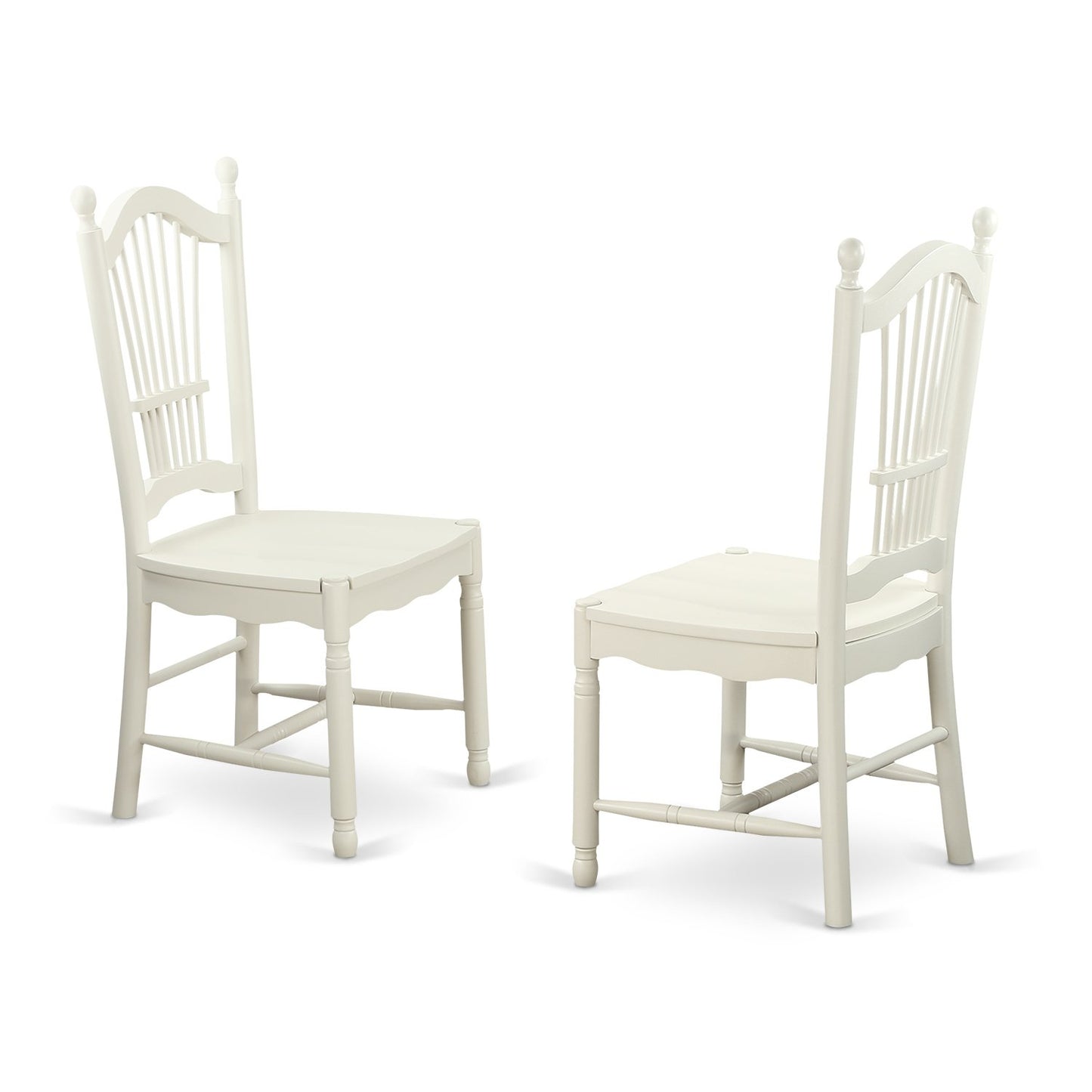 East West Furniture Norfolk 5 Piece Modern Set Includes a Rectangle Wooden Table with Butterfly Leaf and 4 Dining Room Chairs, 32x54 Inch, Linen White - WoodArtSupply