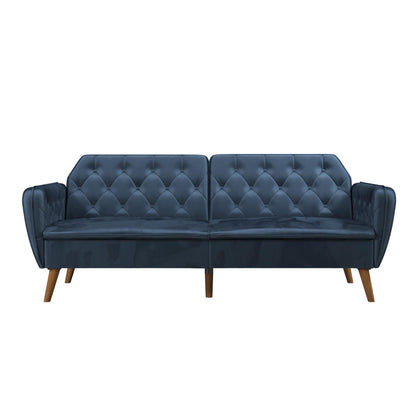 Novogratz Tallulah Memory Foam Futon, Blue Velvet