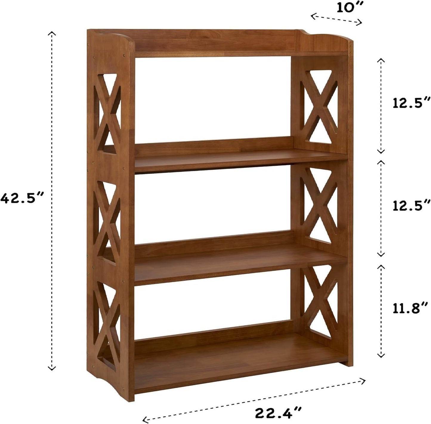 YCICI 4-Tier Modern Wooden Bookshelf - Stylish Freestanding Storage for Small Spaces - WoodArtSupply