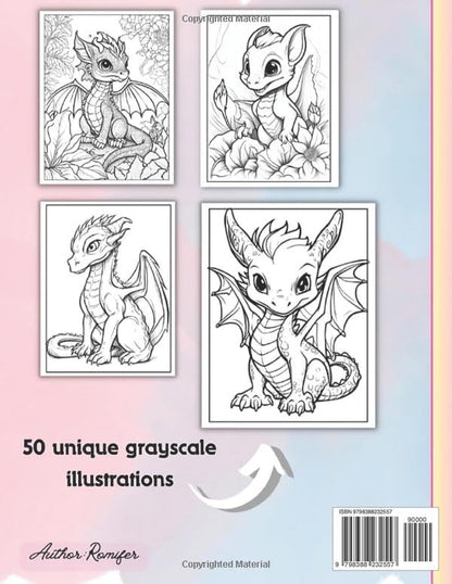 Color Me Calm dragon: coloring book adults,Creative fun to relieve stress ,with unique illustrations baby dragon adorable