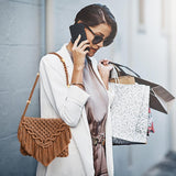 INFUNLY DIY Macrame Bag Kit for Adults Beginners Macrame Handmade Woven Bags with Tassels Bohemian Knotting Handbag Macrame Kit Crochet Bag Kit with Video Instruction for Women Holiday Beach Decor INFUNLY