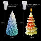 4PCS Christmas Tree Silicone Mold, 3D Candle Molds for Candle Making, Tree Shaped Silicone Epoxy Resin Mold, Ornament Mould for DIY Wax Candle Soap Art Craft Cake Chocolate Home Decor Wehous