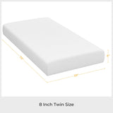 Yaheetech 8 Inch Twin Mattress Cooling Gel Memory Foam Mattress, Green Tea Mattress for Fresher Sleep, Medium Firm, CertiPUR-US Certified, Twin Size Mattress in a Box Yaheetech